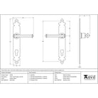 Pewter Tudor Lever Espag. Lock Set | From The Anvil - Espagnolette - From The Anvil - Yester Home
