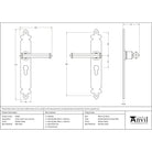 Pewter Tudor Lever Euro Lock Set | From The Anvil-Lever Euro-Yester Home