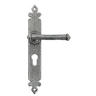 Pewter Tudor Lever Euro Lock Set | From The Anvil - Lever Euro - From The Anvil - Yester Home