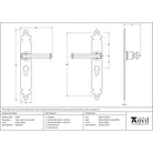Pewter Tudor Lever Euro Lock Set | From The Anvil - Lever Euro - From The Anvil - Yester Home