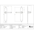 Pewter Tudor Lever Latch Set | From The Anvil-Lever Latch-Yester Home