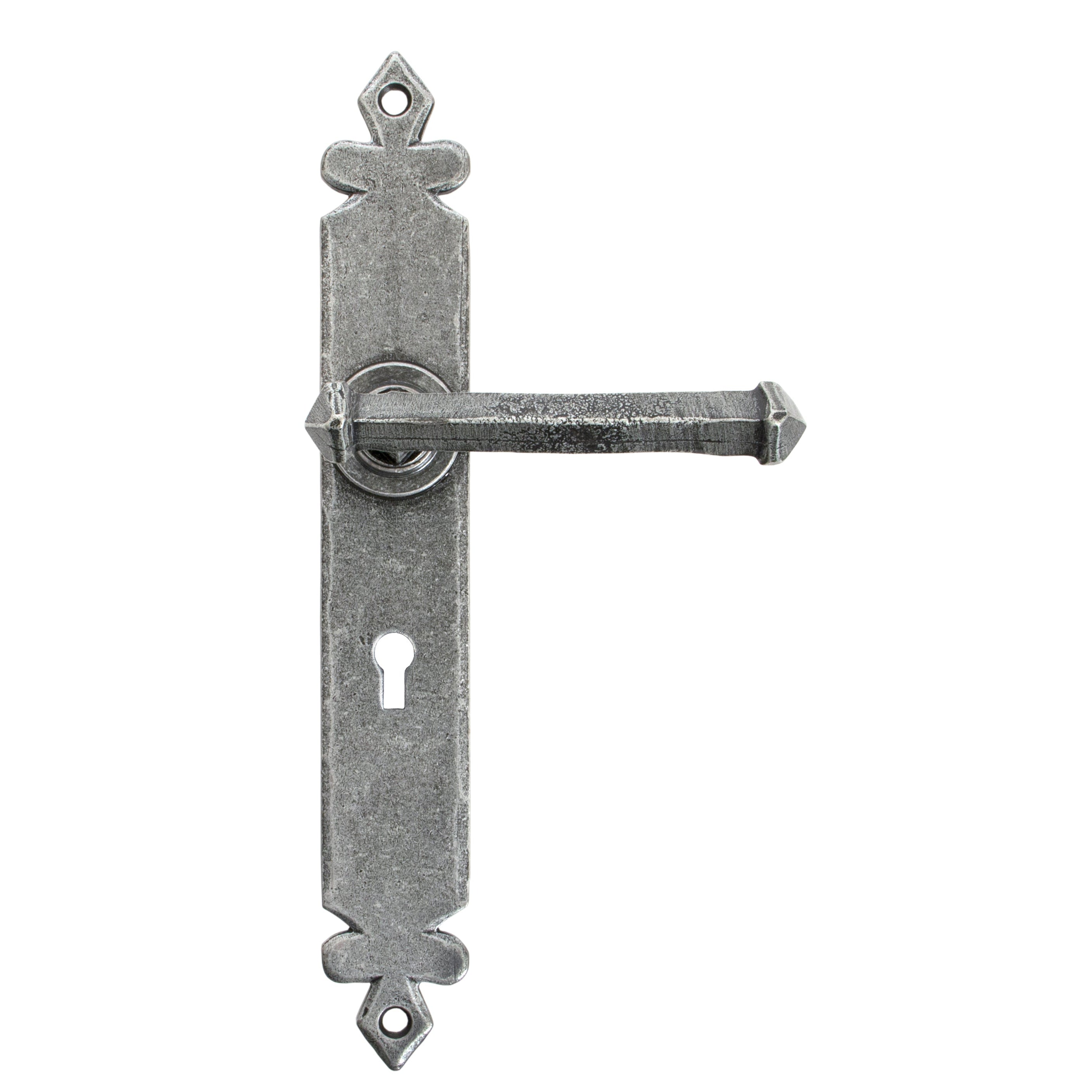 Pewter Tudor Lever Lock Set | From The Anvil-Lever Lock-Yester Home
