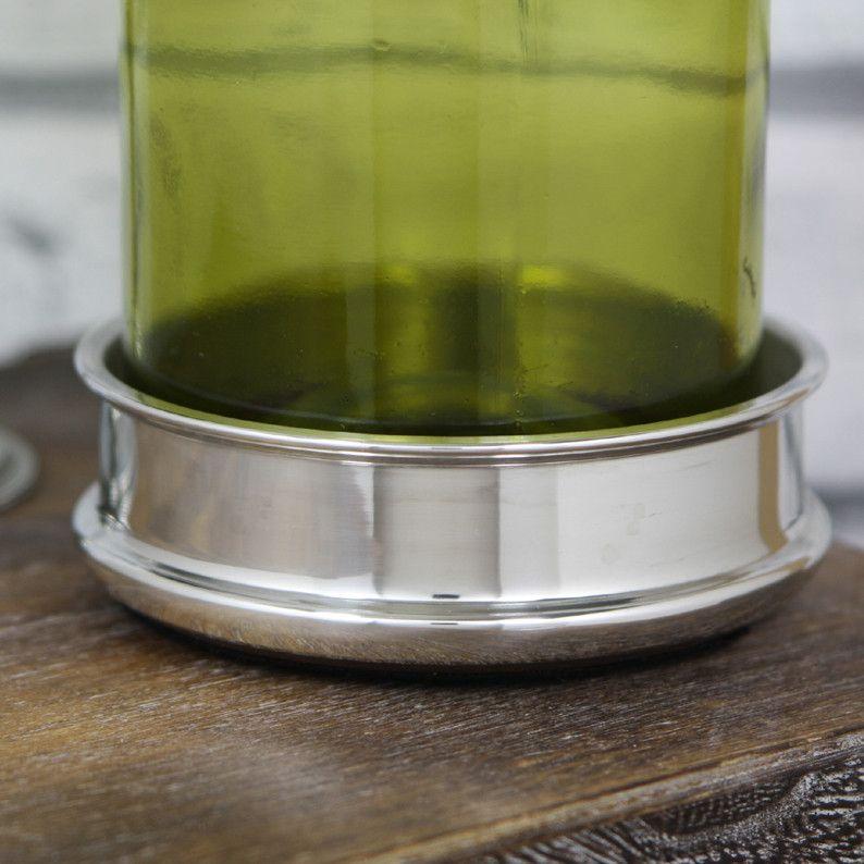 Pewter Wine Bottle Coaster-Bottle Coasters-Yester Home