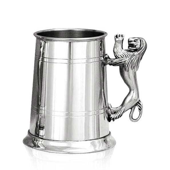 Pint Pewter Lion Tankard-Tankards-Yester Home