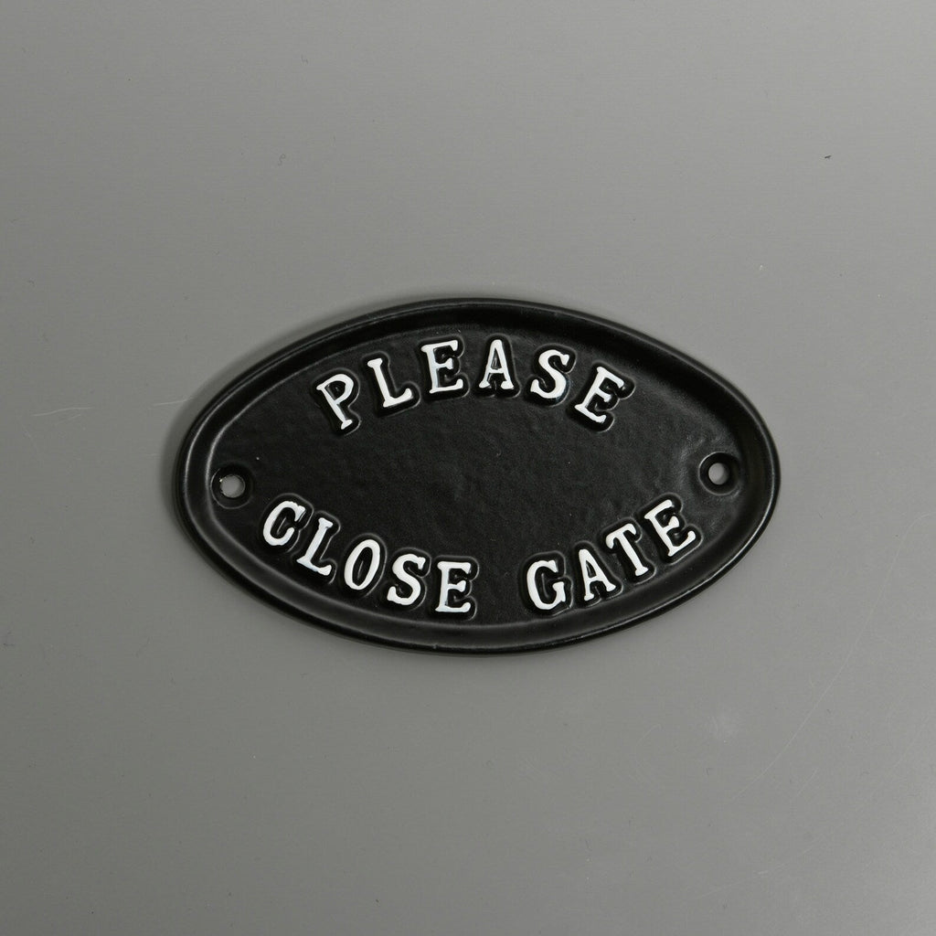 Please Close Gate Sign