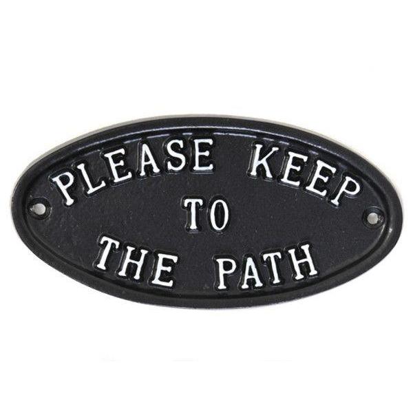 Please Keep To The Path Sign-Informative Signs-Yester Home