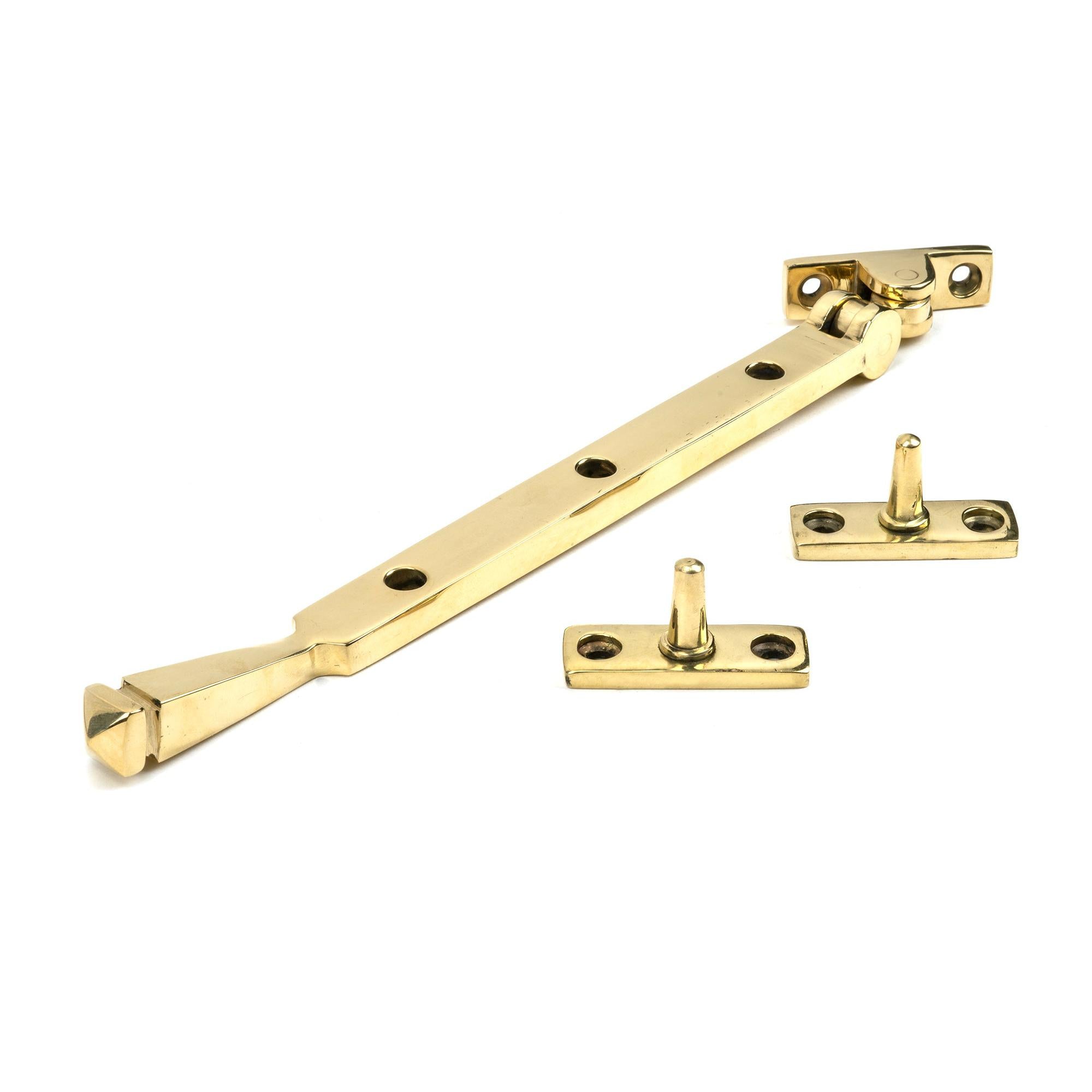 Polished Brass 10" Avon Stay | From The Anvil - Stays - From The Anvil - Yester Home