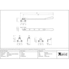 Polished Brass 10" Newbury Stay (Steel Window) - Stays - From The Anvil - Yester Home