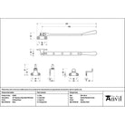 Polished Brass 10" Newbury Stay (Steel Window) - Stays - From The Anvil - Yester Home