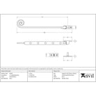 Polished Brass 12" Monkeytail Stay | From The Anvil - Stays - From The Anvil - Yester Home