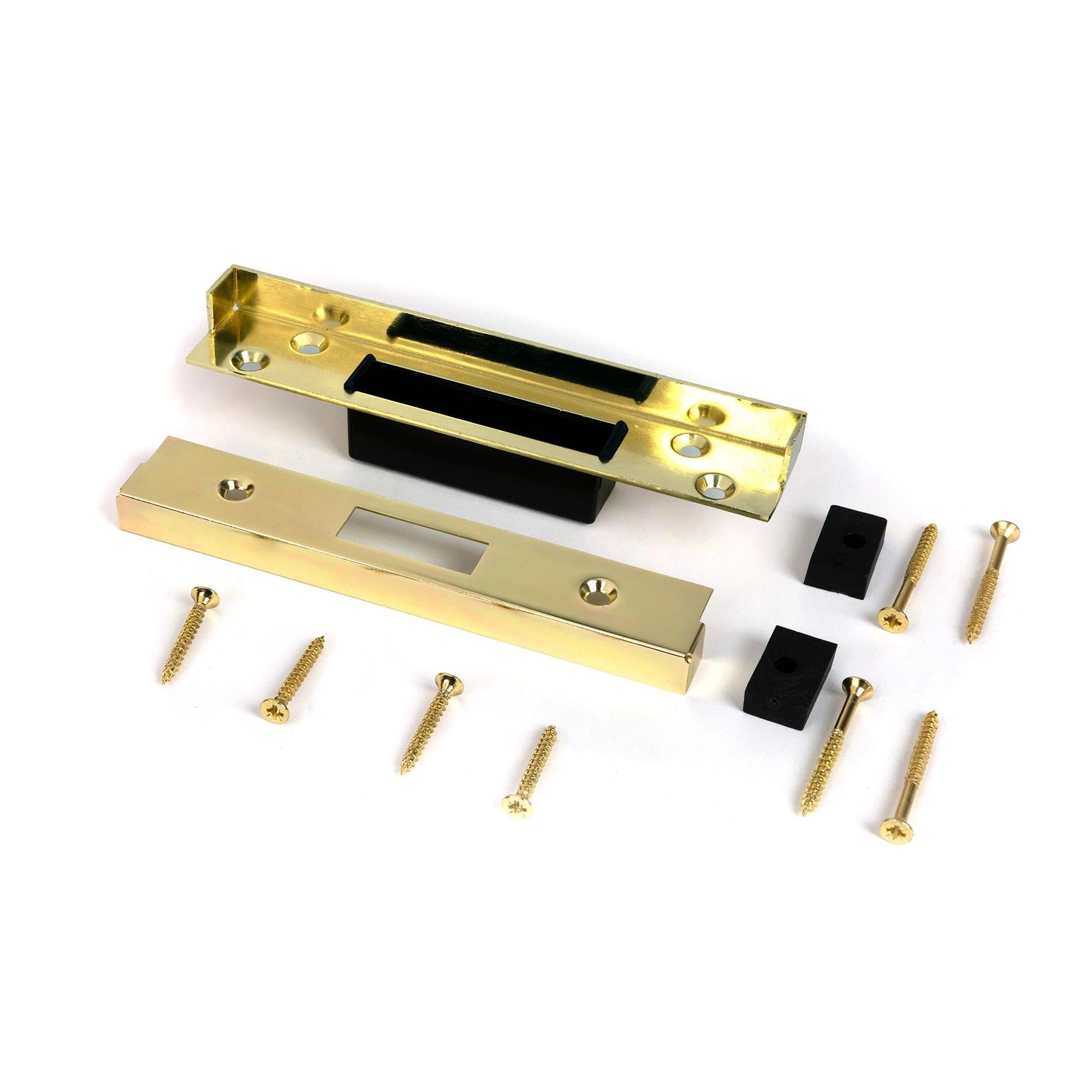 Polished Brass ½" Rebate Kit for Dead Lock - Deadlocks & Deadbolts - From The Anvil - Yester Home