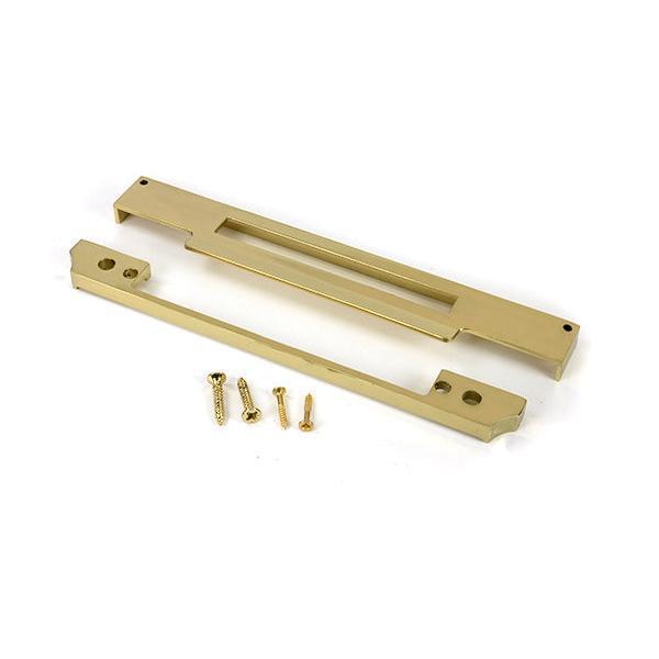 Polished Brass ½" Rebate Kit for Euro Din Sash Lock - Euro Locks - From The Anvil - Yester Home
