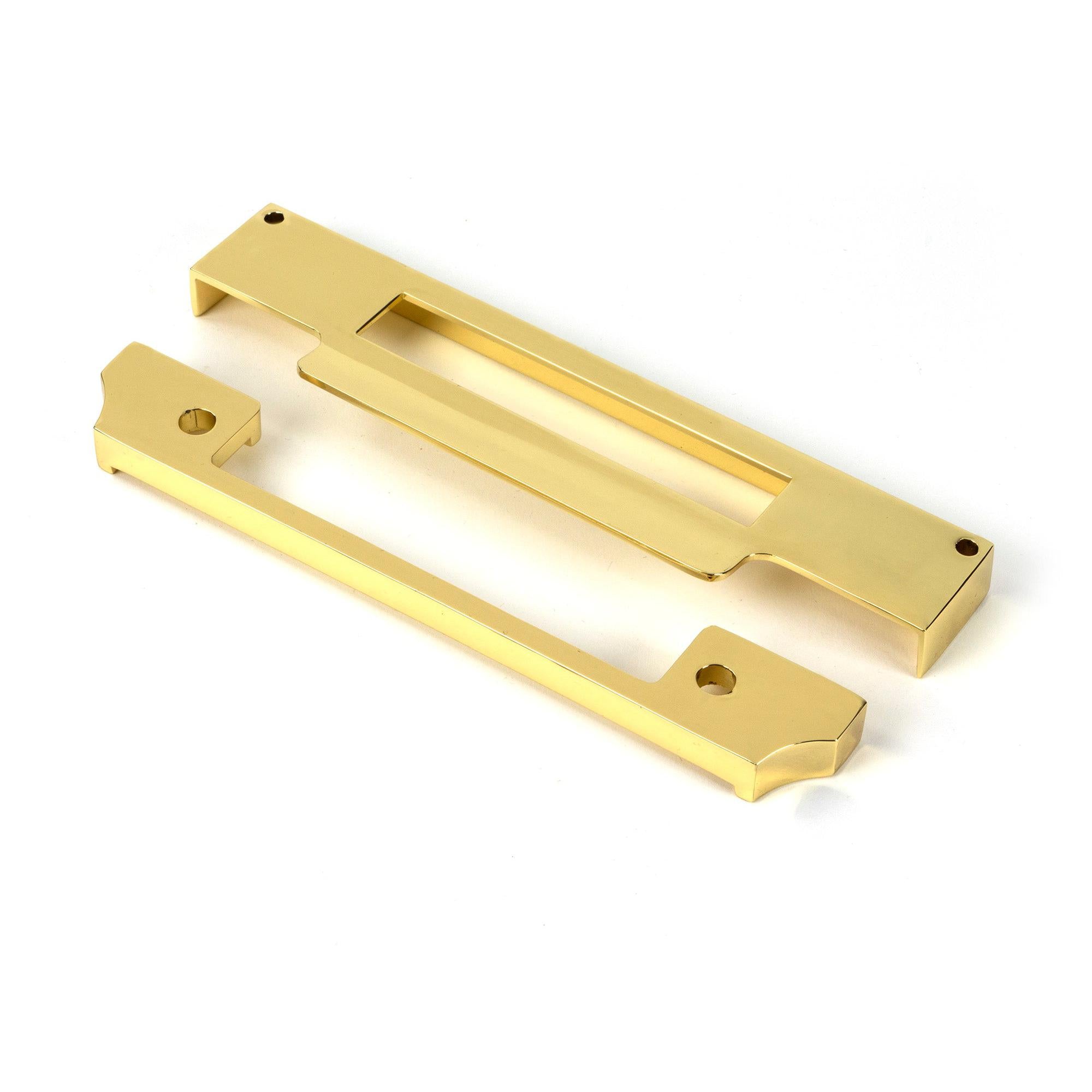 Polished Brass ½" Rebate Kit for Euro Sash Lock - Euro Locks - From The Anvil - Yester Home