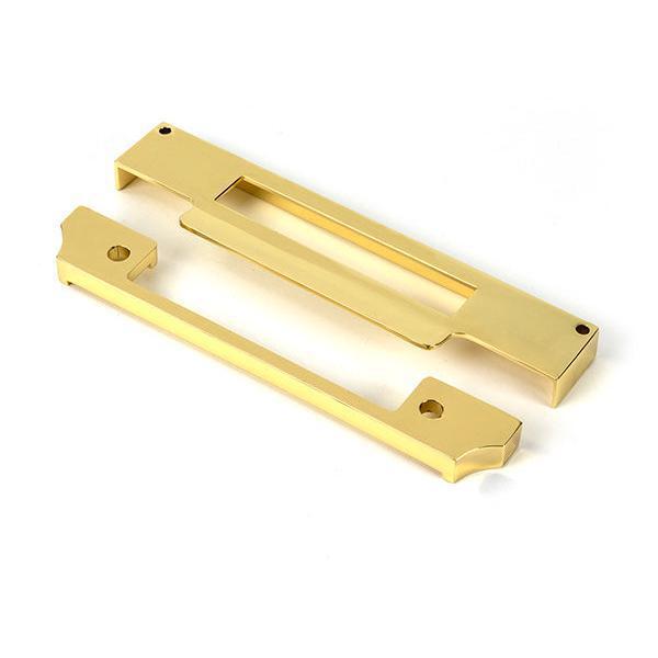 Polished Brass ½" Rebate Kit for Euro Sash Lock - Euro Locks - From The Anvil - Yester Home