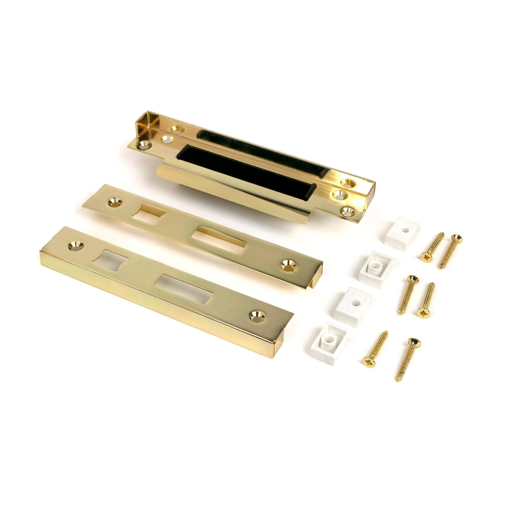 Polished Brass ½" Rebate Kit for Sash Lock - Sash Locks - From The Anvil - Yester Home