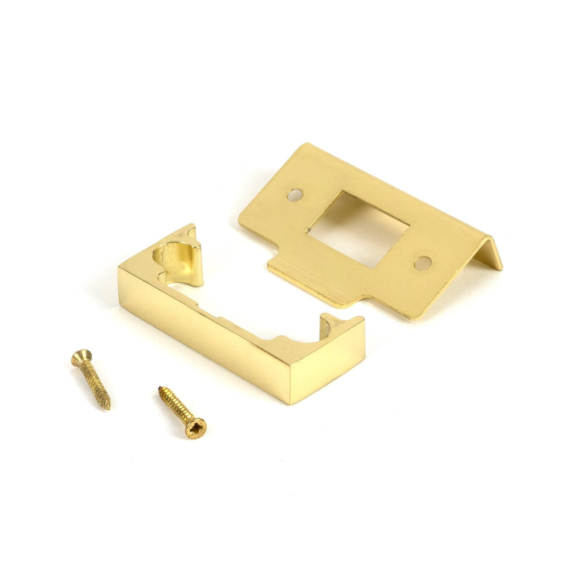 Polished Brass ½" Rebate Kit for Tubular Mortice Latch - Latches - From The Anvil - Yester Home
