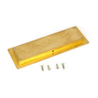 Polished Brass 175mm Art Deco Rectangular Pull | From The Anvil-Cabinet Pulls-Yester Home
