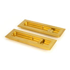 Polished Brass 175mm Art Deco Rectangular Pull - Privacy Set | From The Anvil - Cabinet Pulls - From The Anvil - Yester Home