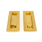Polished Brass 175mm Art Deco Rectangular Pull - Privacy Set | From The Anvil - Cabinet Pulls - From The Anvil - Yester Home