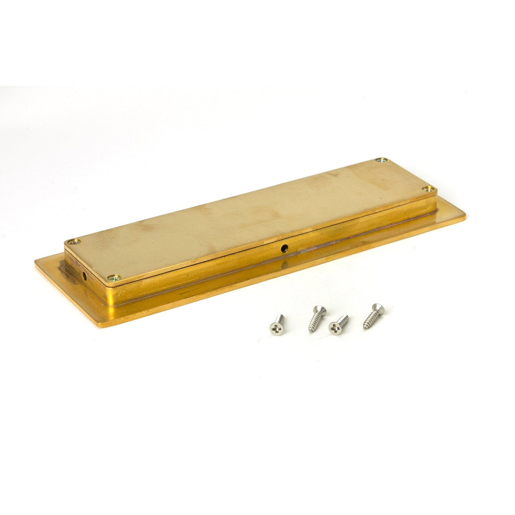 Polished Brass 175mm Plain Rectangular Pull | From The Anvil-Cabinet Pulls-Yester Home
