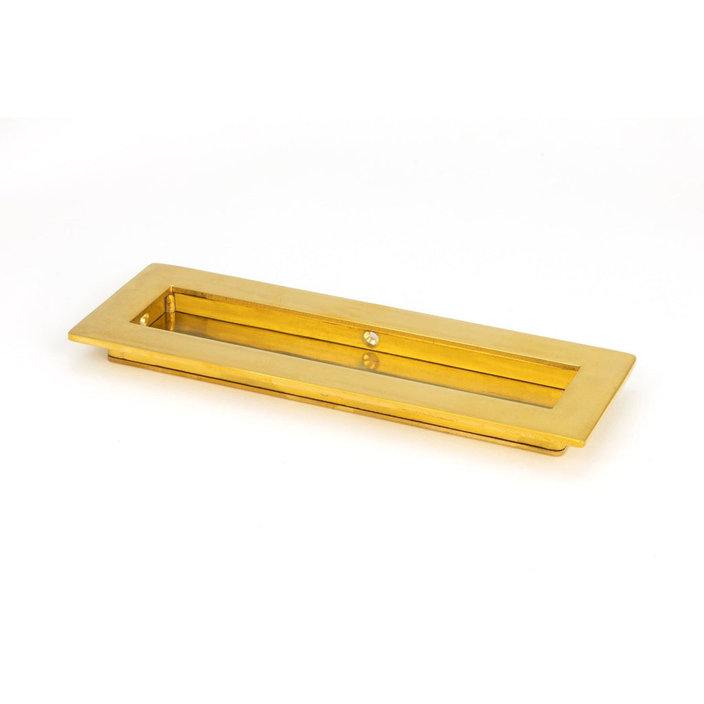 Polished Brass 175mm Plain Rectangular Pull | From The Anvil