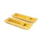 Polished Brass 175mm Plain Rectangular Pull - Privacy Set | From The Anvil - Cabinet Pulls - From The Anvil - Yester Home