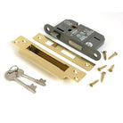 Polished Brass 2½" 5 Lever BS Sash Lock KA - Sash Locks - From The Anvil - Yester Home