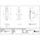 Polished Brass 2½" 5 Lever BS Sash Lock KA - Sash Locks - From The Anvil - Yester Home