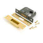Polished Brass 2½" Euro Profile Dead Lock - Deadlocks & Deadbolts - From The Anvil - Yester Home