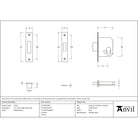 Polished Brass 2½" Euro Profile Dead Lock - Deadlocks & Deadbolts - From The Anvil - Yester Home