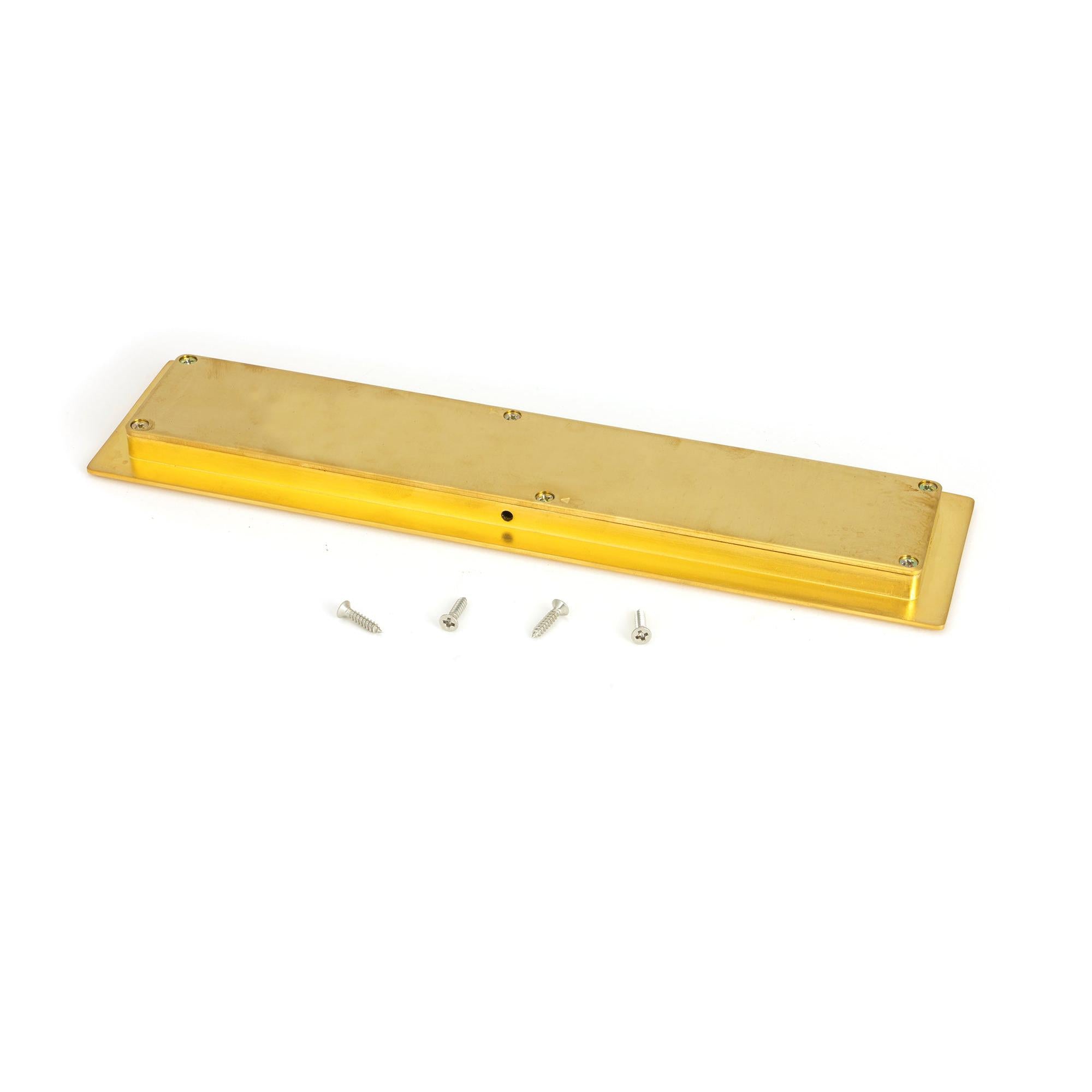 Polished Brass 250mm Art Deco Rectangular Pull | From The Anvil - Cabinet Pulls - From The Anvil - Yester Home