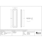 Polished Brass 250mm Art Deco Rectangular Pull | From The Anvil - Cabinet Pulls - From The Anvil - Yester Home
