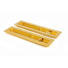 Polished Brass 250mm Plain Rectangular Pull - Privacy Set | From The Anvil - Cabinet Pulls - From The Anvil - Yester Home