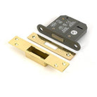 Polished Brass 3" 5 Lever BS Dead Lock KA - Deadlocks & Deadbolts - From The Anvil - Yester Home