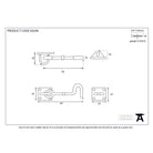 Polished Brass 3" Cabin Hook | From The Anvil-Cabin Hooks-Yester Home