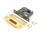 Polished Brass 3" Euro Profile Dead Lock - Deadlocks & Deadbolts - From The Anvil - Yester Home
