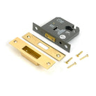 Polished Brass 3" Euro Profile Dead Lock - Deadlocks & Deadbolts - From The Anvil - Yester Home