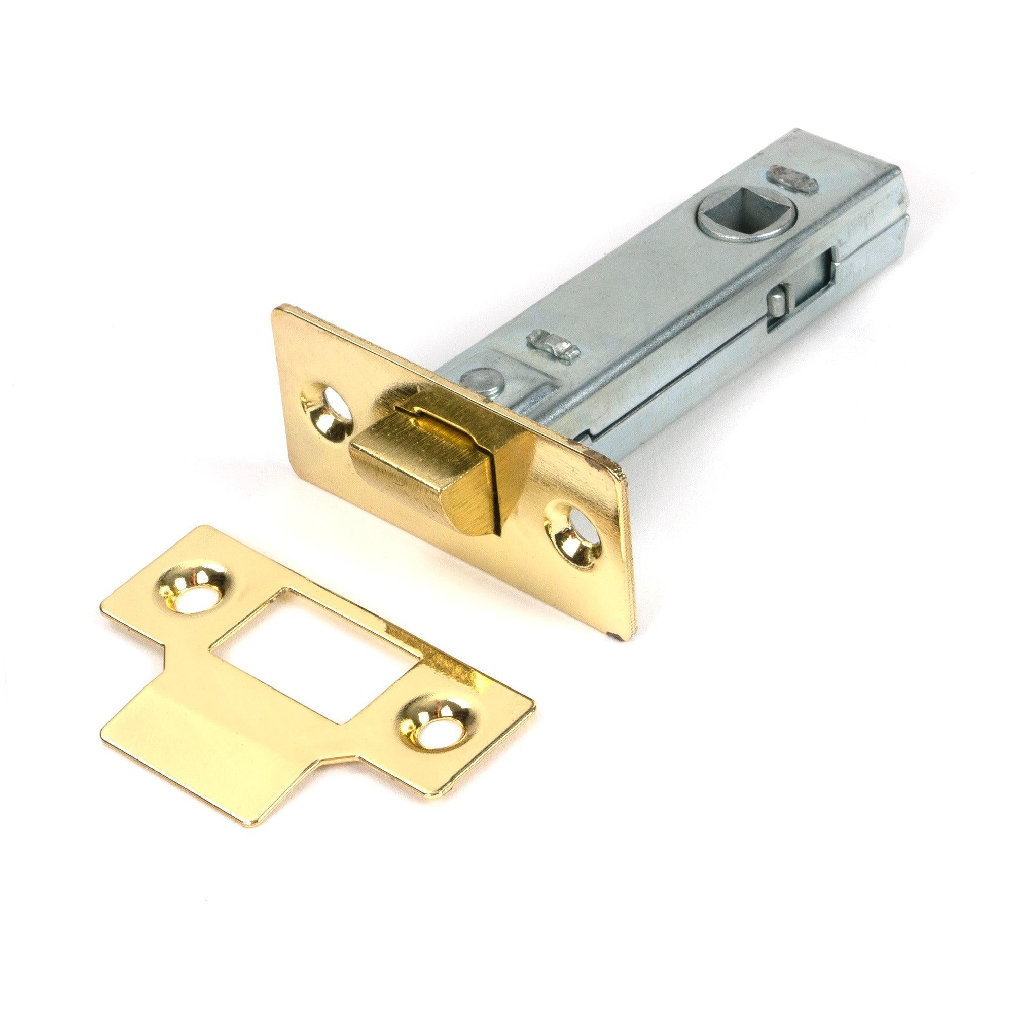 Polished Brass 3" Tubular Mortice Latch - Latches - From The Anvil - Yester Home