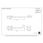 Polished Brass 4" Cabin Hook | From The Anvil-Cabin Hooks-Yester Home
