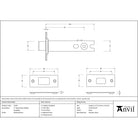 Polished Brass 4" Heavy Duty Tubular Deadbolt - Deadlocks & Deadbolts - From The Anvil - Yester Home
