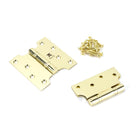 Polished Brass 4" x 2" x 4"  Parliament Hinge (pair) ss | From The Anvil - Parliament Hinges - From The Anvil - Yester Home