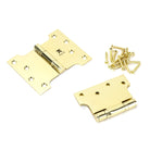 Polished Brass 4" x 3" x 5"  Parliament Hinge (pair) ss | From The Anvil - Parliament Hinges - From The Anvil - Yester Home