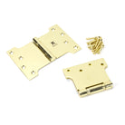 Polished Brass 4" x 4" x 6" Parliament Hinge (pair) ss | From The Anvil-Parliament Hinges-Yester Home