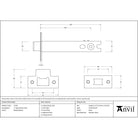 Polished Brass 5" Heavy Duty Latch - Latches - From The Anvil - Yester Home