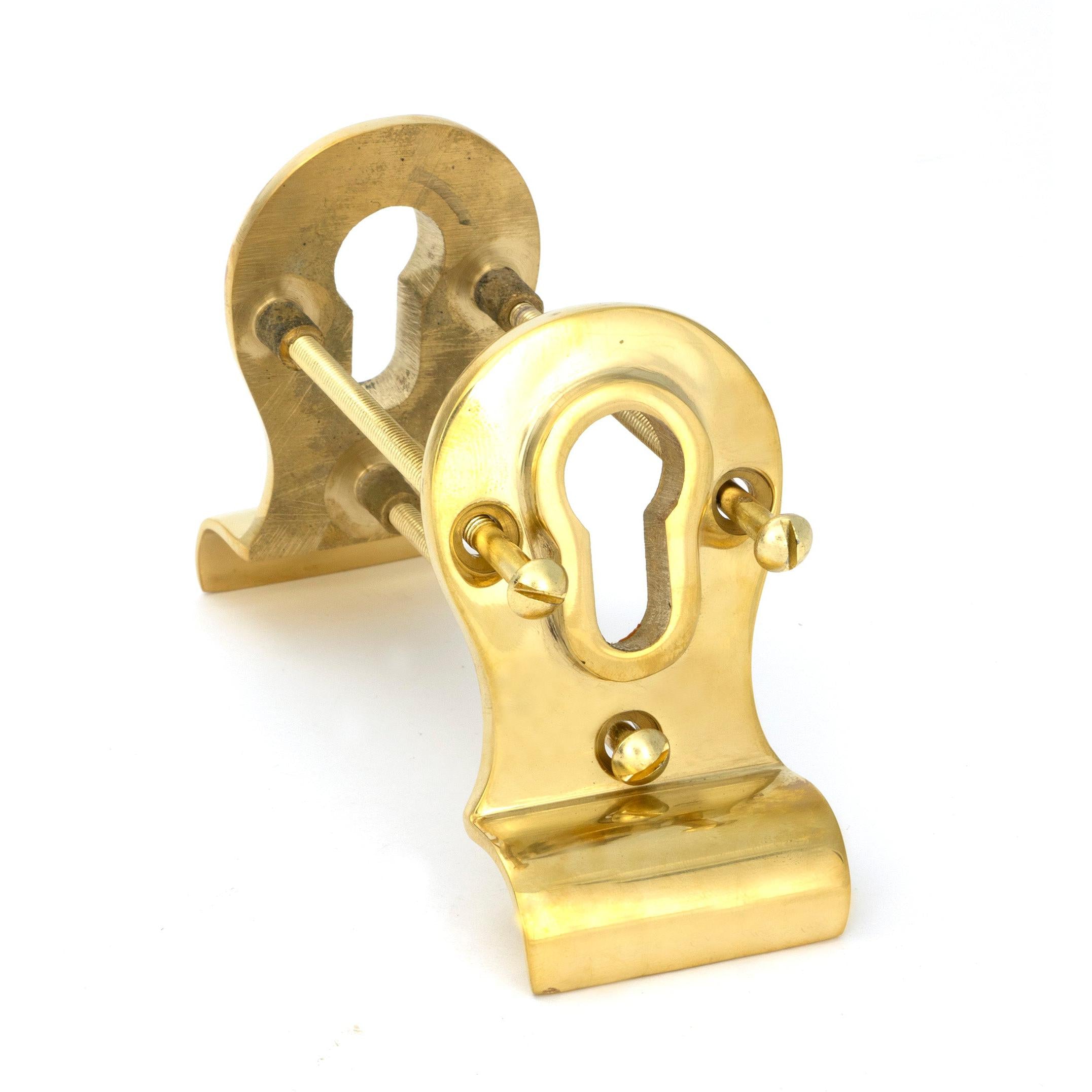 Polished Brass 50mm Euro Door Pull (Back to Back fixings) | From The Anvil - Euro Pulls - From The Anvil - Yester Home