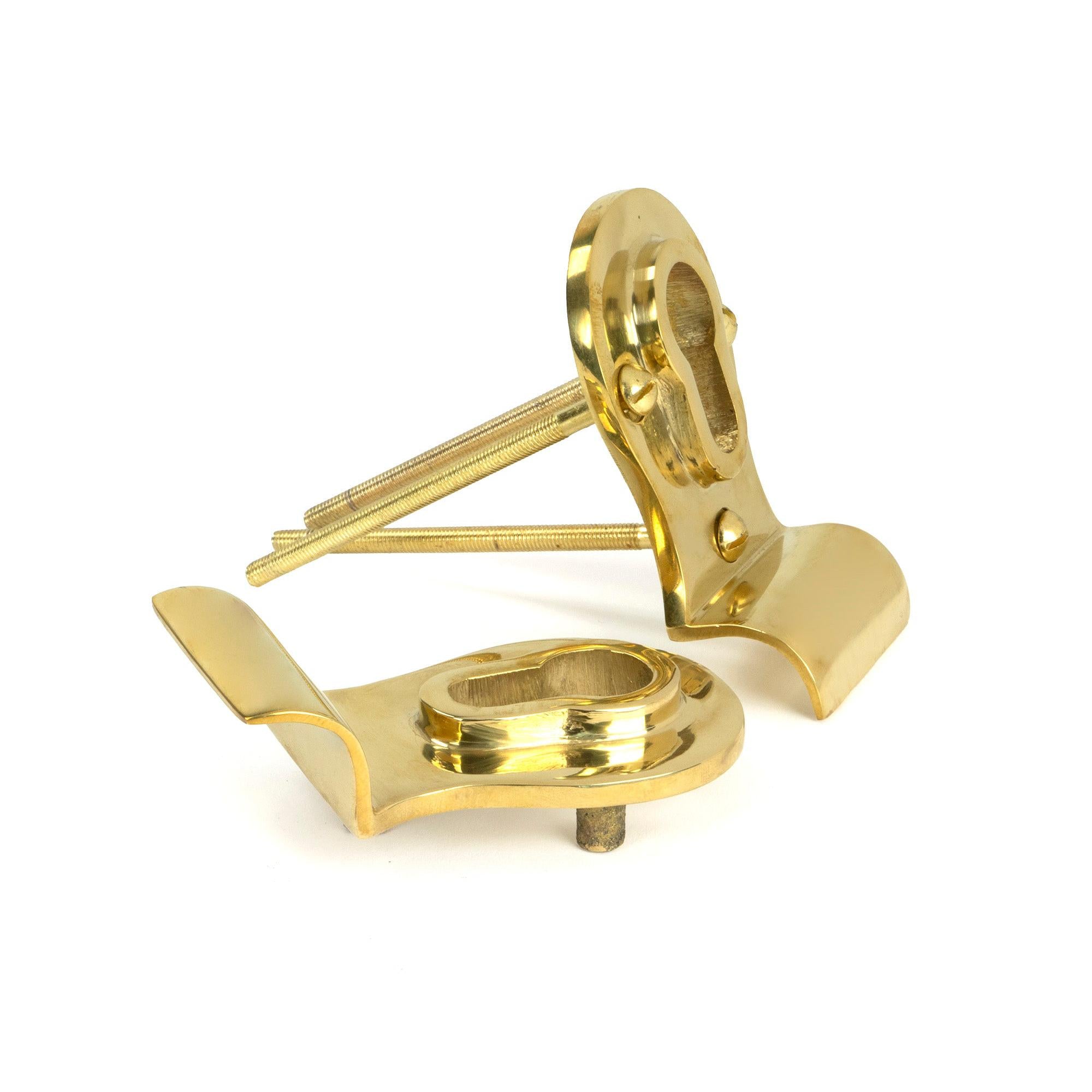 Polished Brass 50mm Euro Door Pull (Back to Back fixings) | From The Anvil - Euro Pulls - From The Anvil - Yester Home