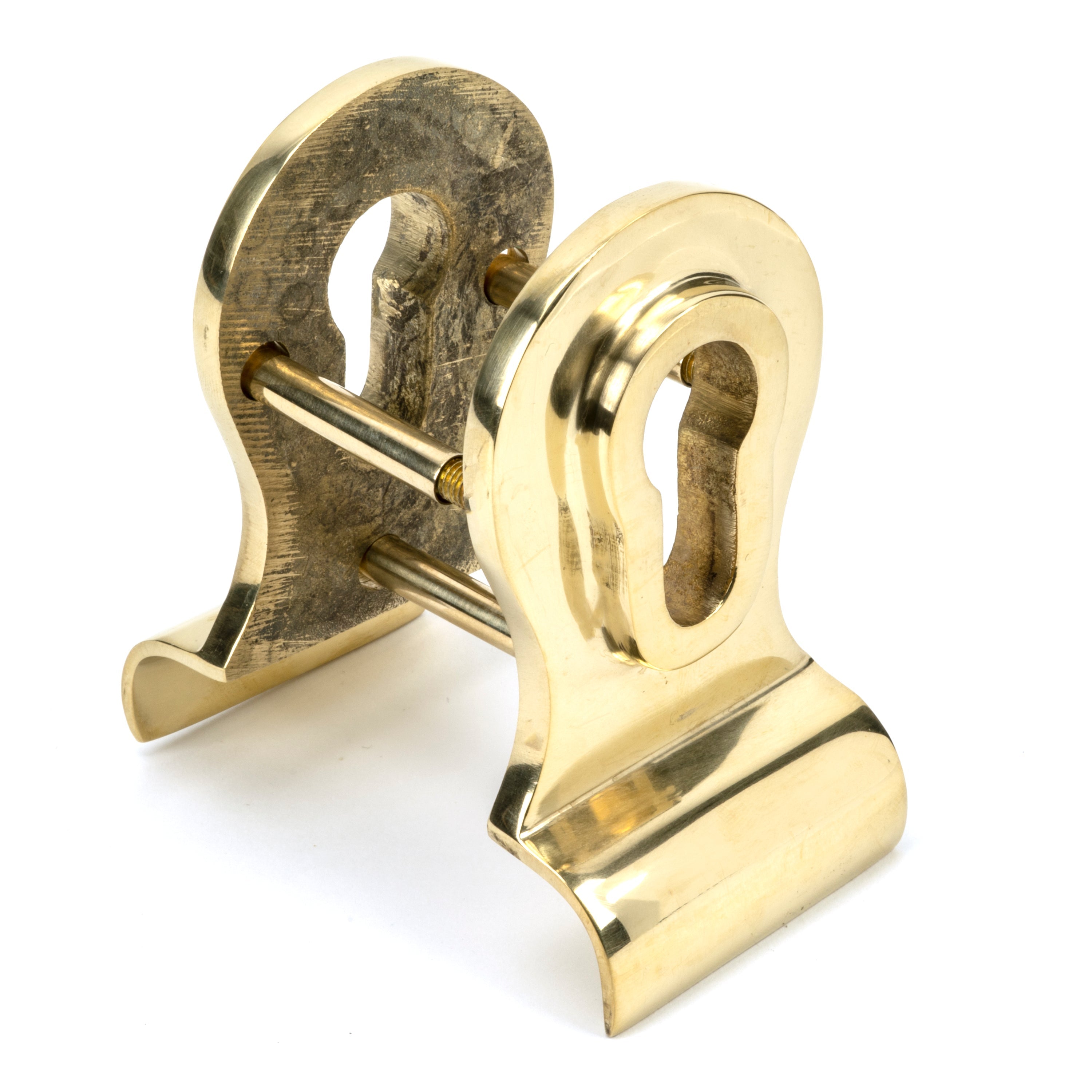 Polished Brass 50mm Euro Door Pull (Back to Back fixings) | From The Anvil-Euro Pulls-Yester Home