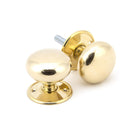 Polished Brass 57mm Mushroom Mortice/Rim Knob Set | From The Anvil - Mortice Knobs - From The Anvil - Yester Home