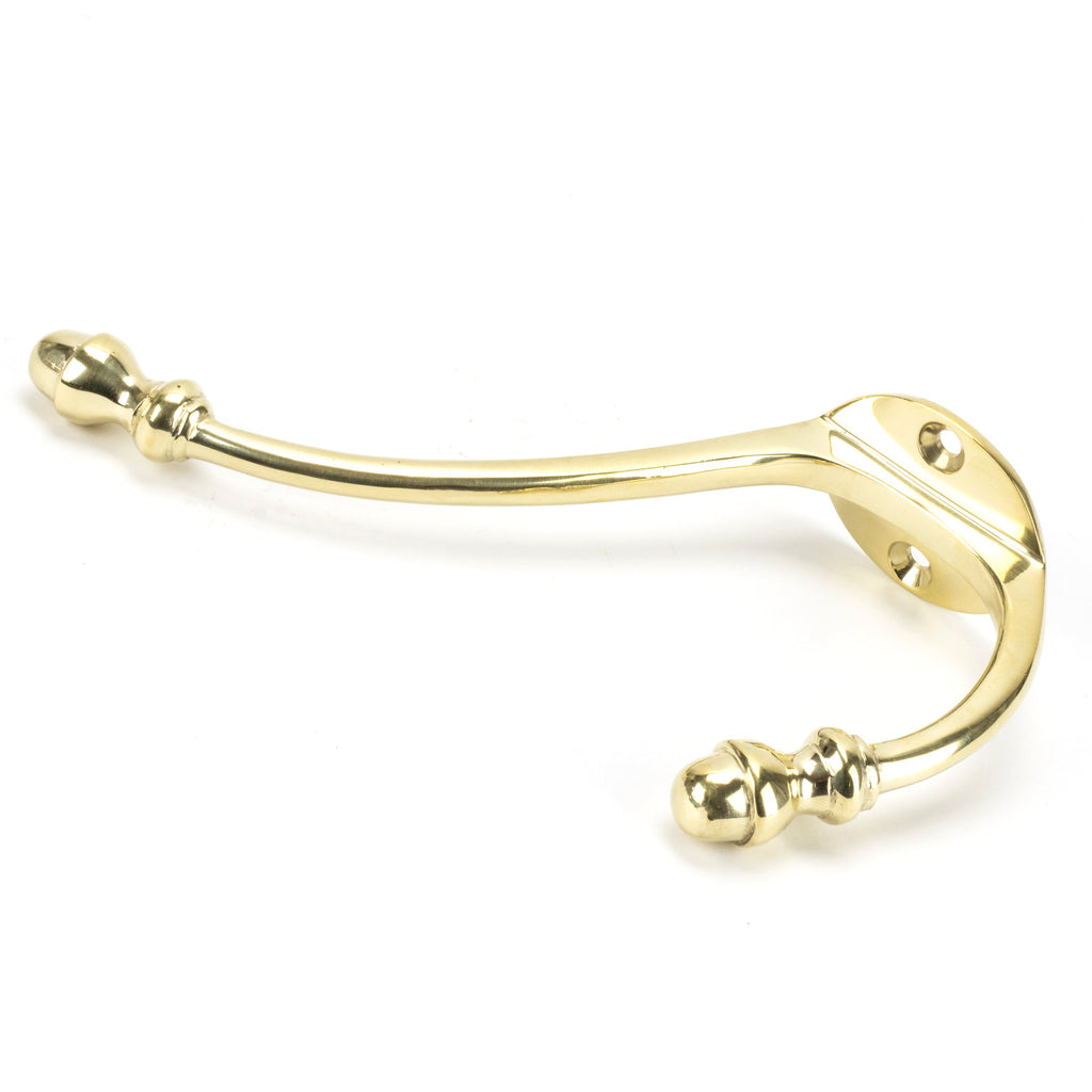 Polished Brass 6 1/2" Hat & Coat Hook | From The Anvil