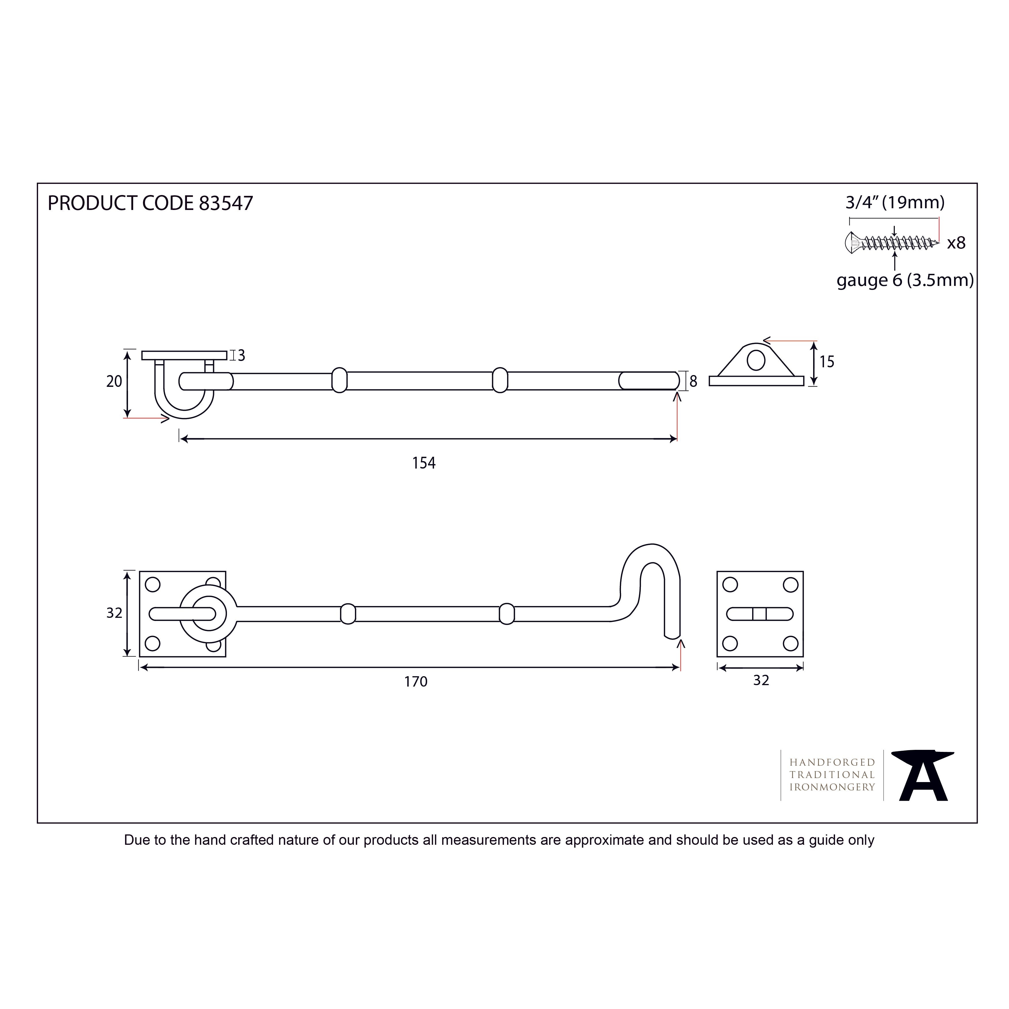 Polished Brass 6" Cabin Hook | From The Anvil-Cabin Hooks-Yester Home